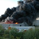 Großbrand einer Fleischfabrik