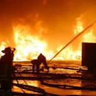 Großbrand einer Lagerhalle