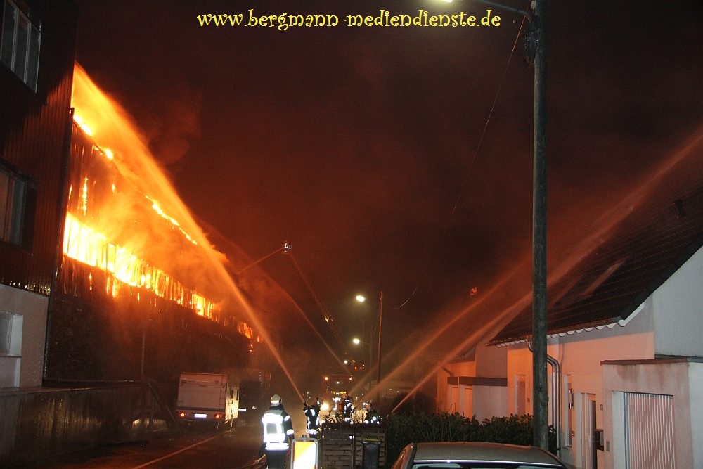 Großbrand in Wuppertal Cronenberg 16. + 17.02.2012