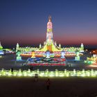 große Eiskunst mit Licht