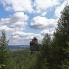 Große Hunskirche auf dem Weg auf den Papststein in der Sächsischen Schweiz