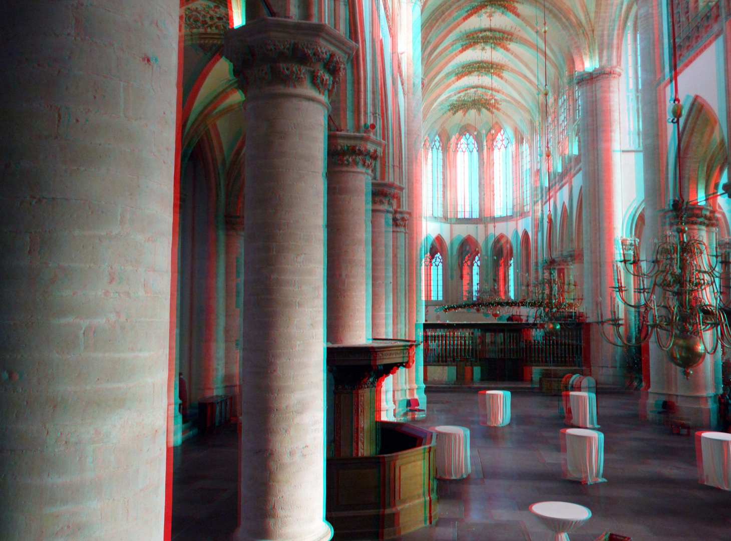 Grosse Kirche Breda anaglyph