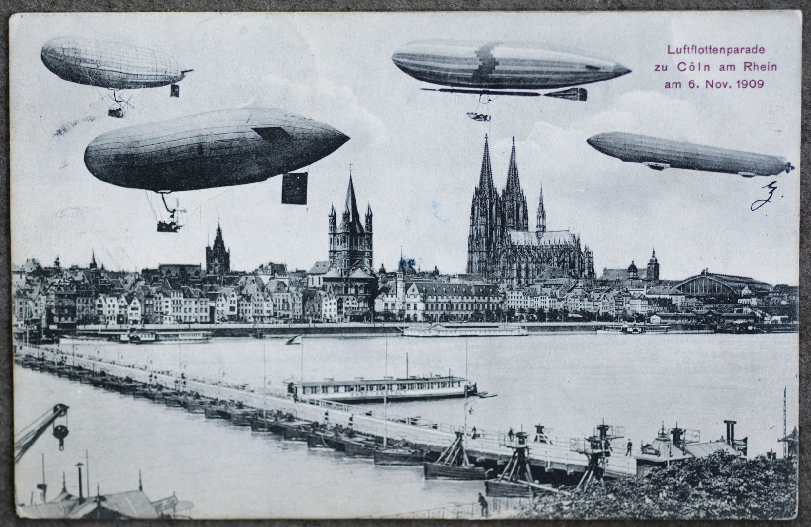 Große Luftflottenparade zu Cöln am Rhein  6. 11. 1909