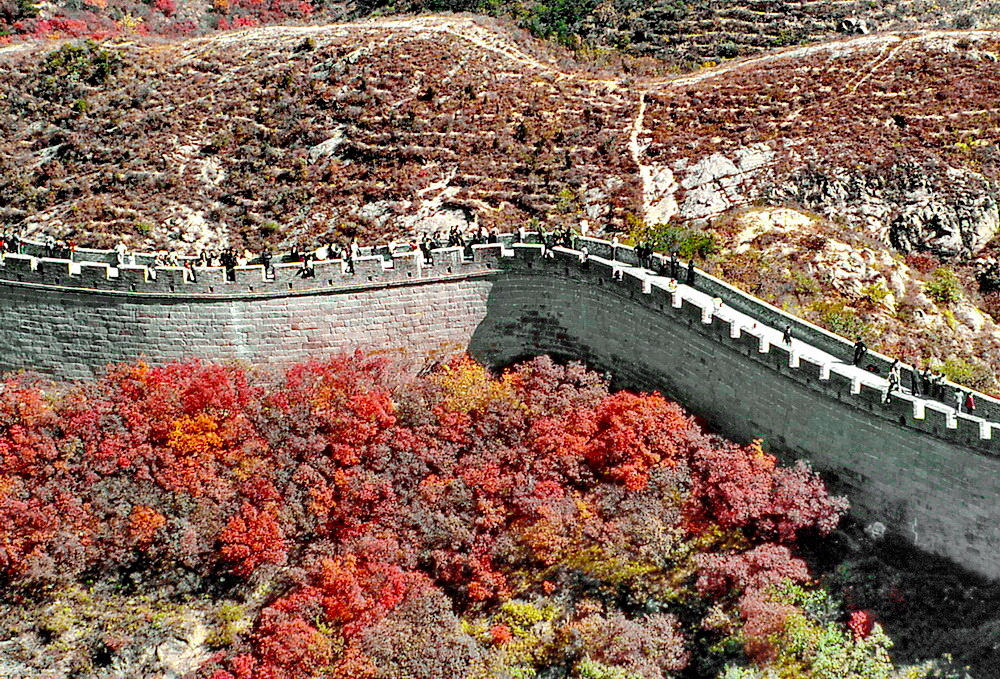 Große Mauer im Herbstmodus