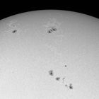 große Sonnenfleckengruppen AR 2321, AR 2324 und AR 2325, Foto vom 15.04.2015