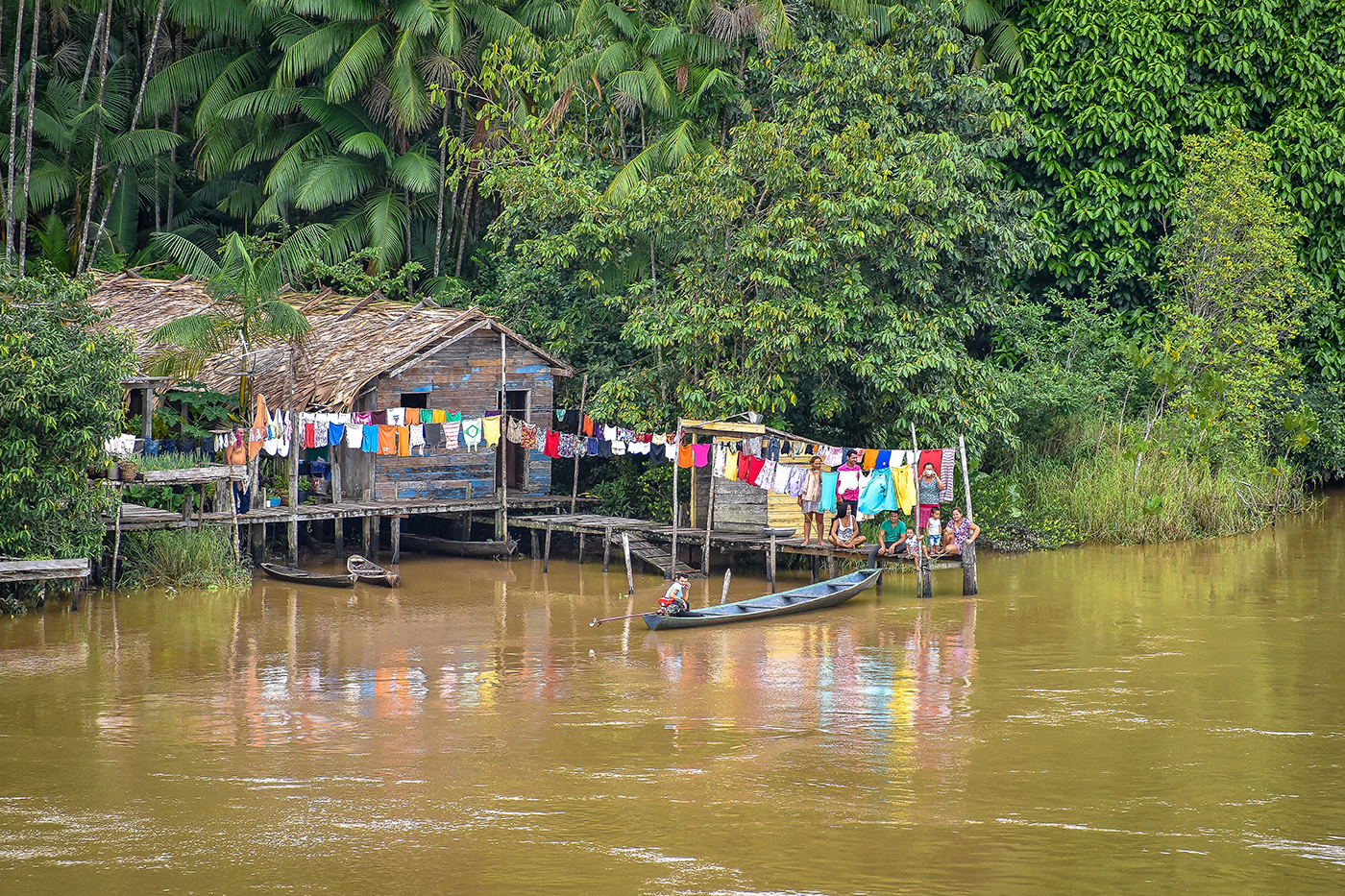 große Wäsche am Amazonas