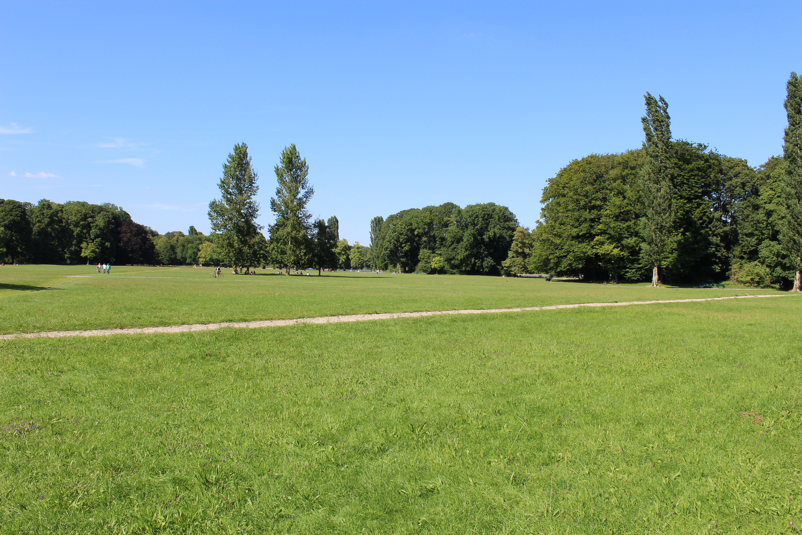 Große Wiesenflächen in München