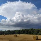 Große Wolke über dem Feld