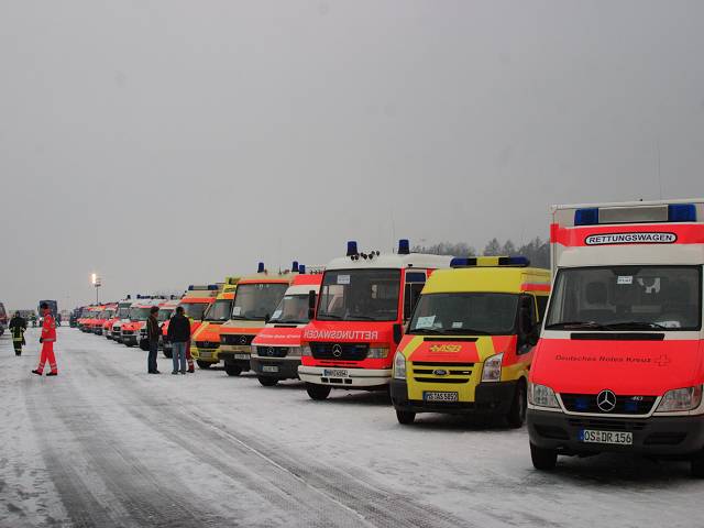 Grosseinsatz bei Schnee