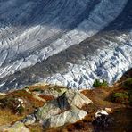 Grosser Aletschgletscher in der Herbstsonne