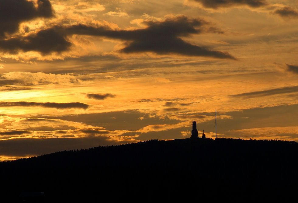 Grosser Feldberg bei Sonnenuntergang