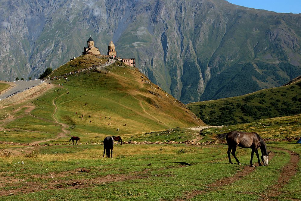 Großer Kaukasus in Georgien Stepantsminda