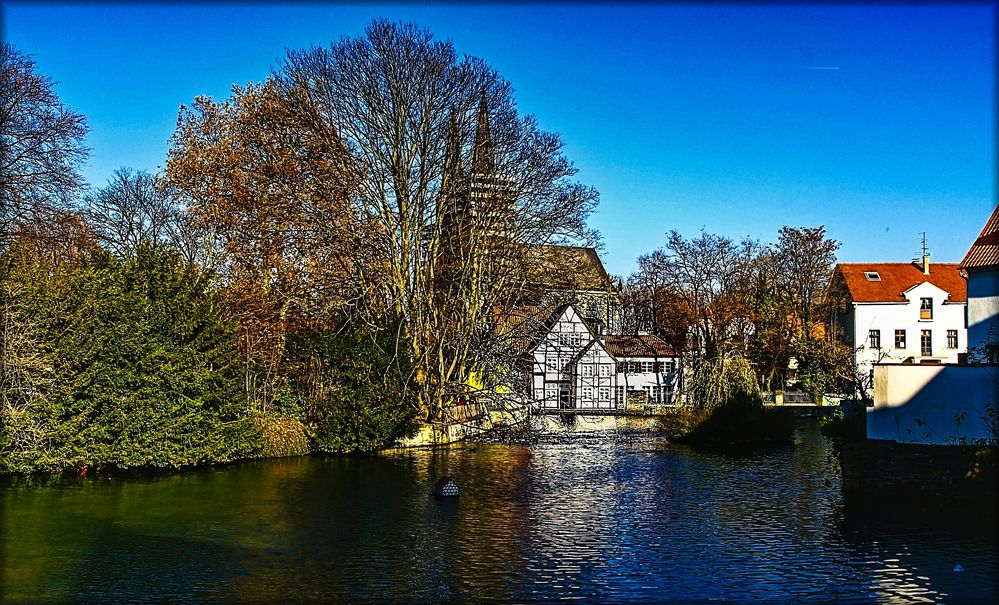 Großer Teich in Soest Foto & Bild kirche, teich, natur Bilder auf