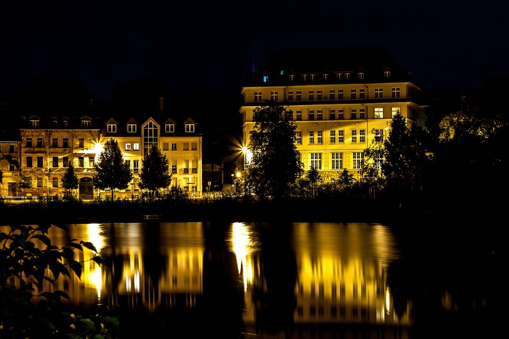 Großer Teich...Altenburg bei Nacht Foto & Bild architektur