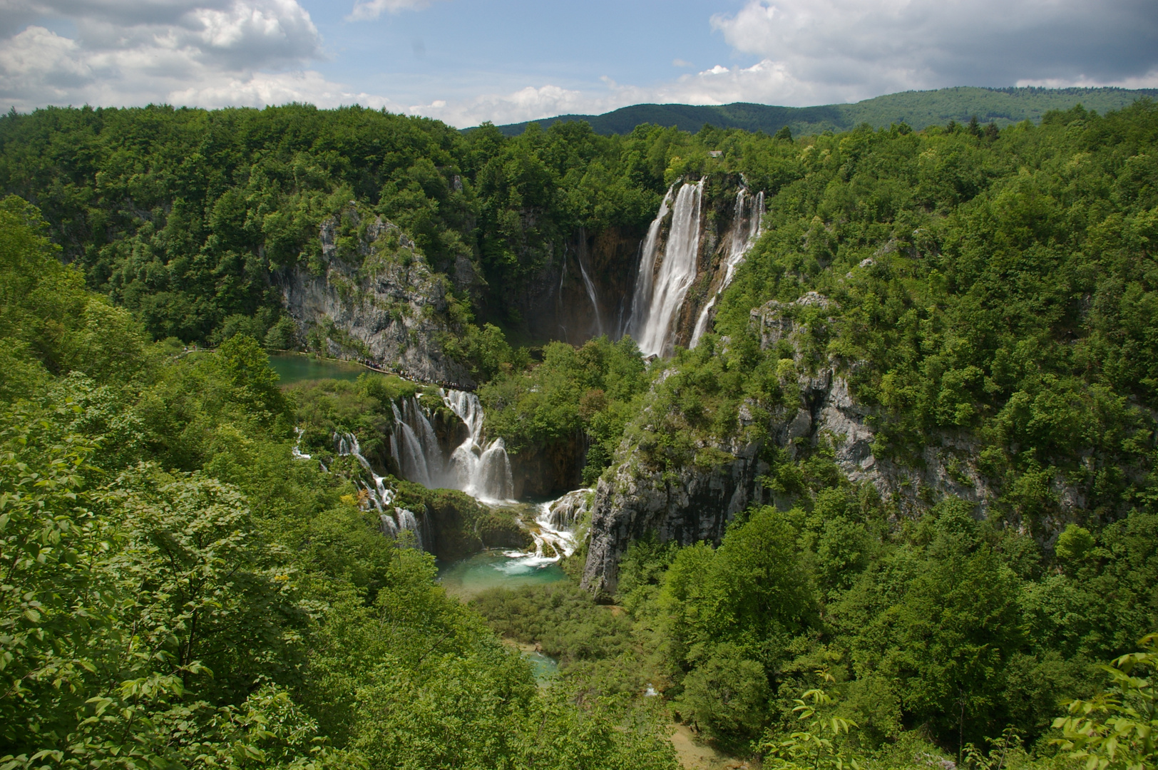 Großer Wasserfall "Veliki slap" im Nationalpark Plitvicer Seen 78m Fallhöhe