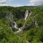 Großer Wasserfall "Veliki slap" im Nationalpark Plitvicer Seen 78m Fallhöhe