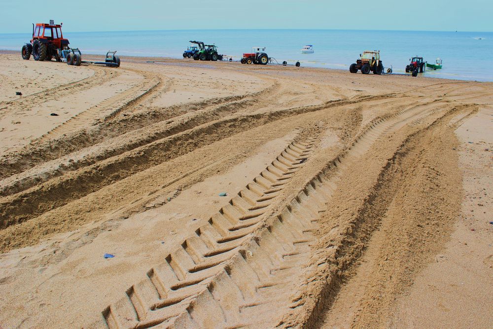 großes Zu-Wasser-Lassen bei Gouville sur Mer