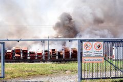 Großfeuer in einer Recyclinganlage