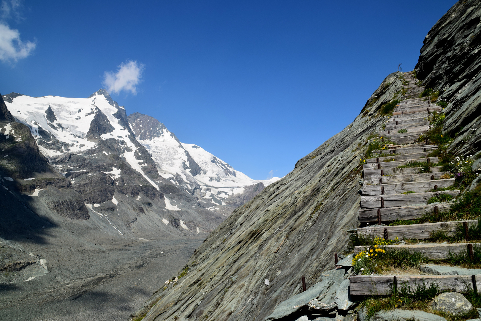 Großglockner und Pasterza-Gletscher