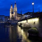 Grossmünster Church at Night