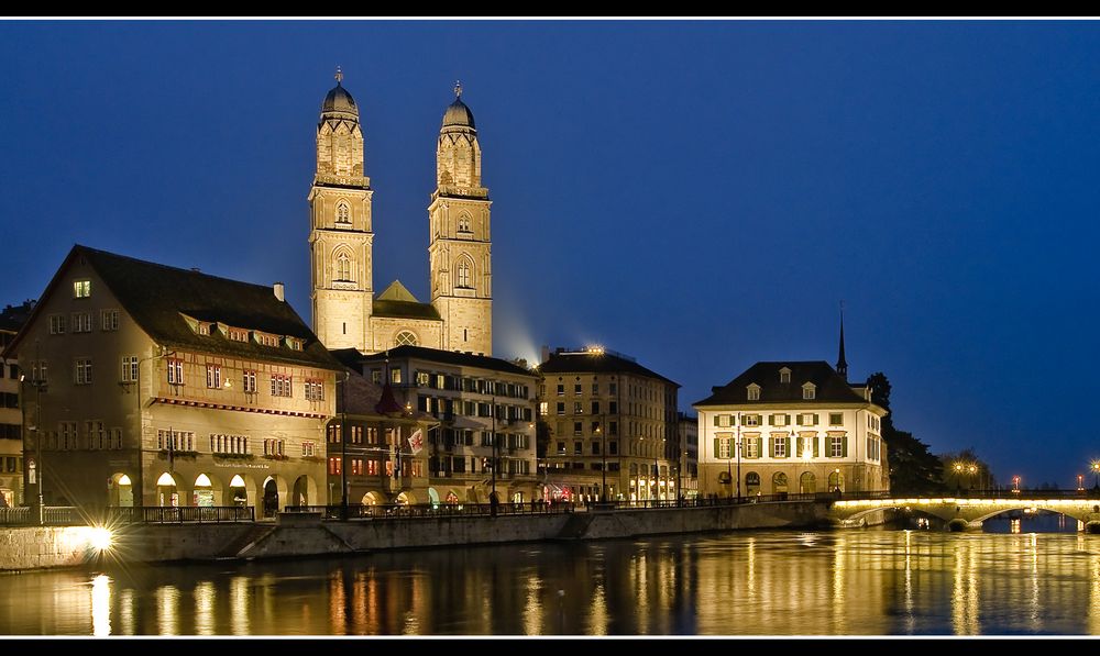 Grossmünster in der Stadt Zürich