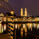 Grossmünster und Limmat, Zürich