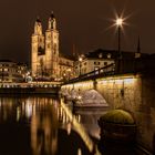 Grossmünster und Limmat, Zürich