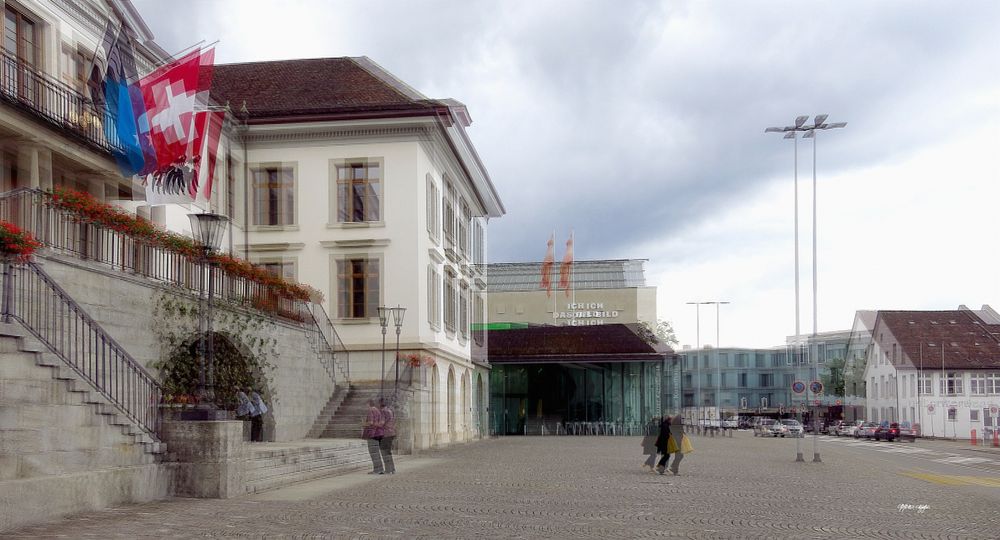 Grossratsgebäude in Aarau - Interlaced