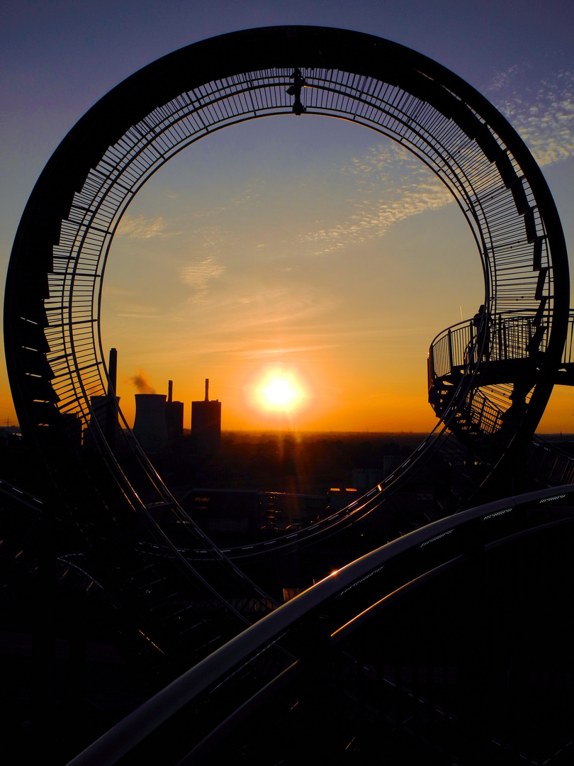 Großskulptur -Tiger & Turtle in Duisbrug