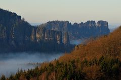 Großsteinblick zum Bloßstock und den Schrammsteinen