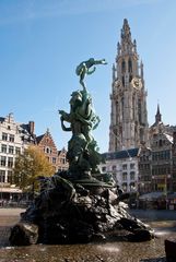 Grote Markt - 09 - Cathedral of Our Lady and Brabo Fountain