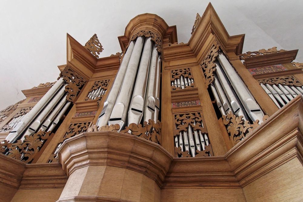 Grothian-Orgel von 1694 in der Pilsumer Kreuzkirche (Krummhörn, Ostfriesland)