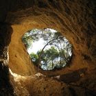 Grotta marina con camino e giardino pensile