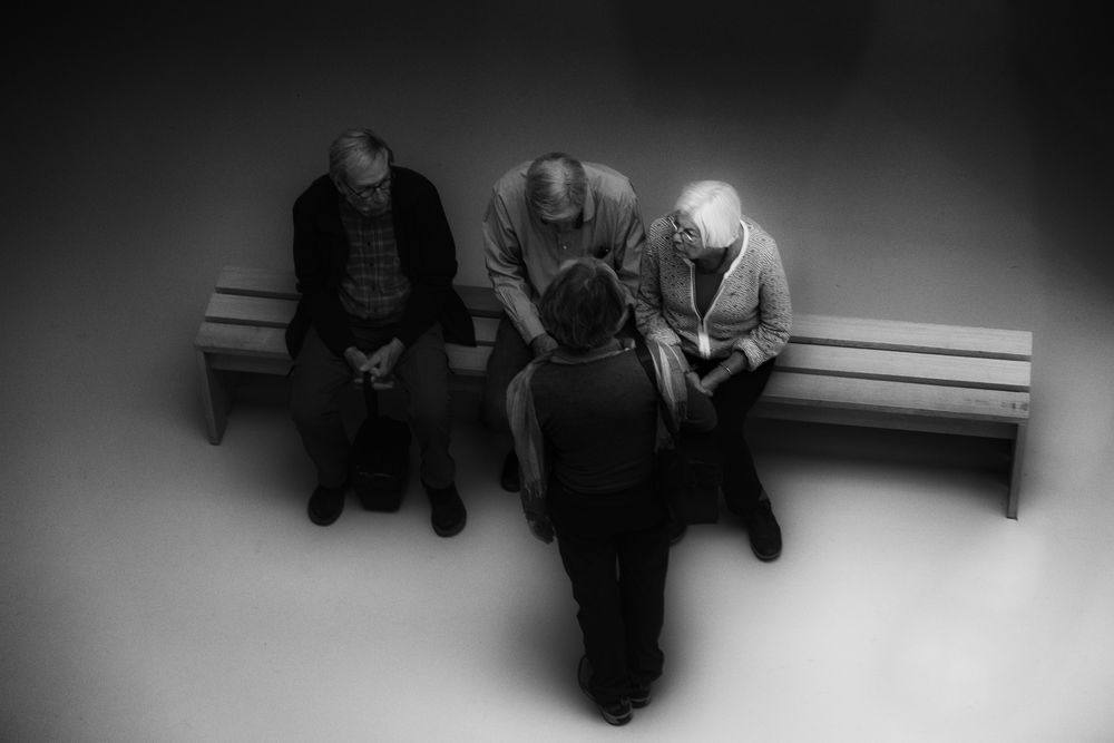 Group in museum