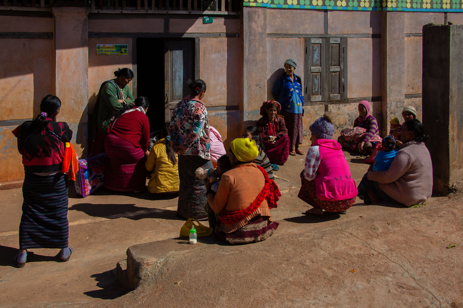 Groupe de villageoises dans l'état de Shan, Birmanie.