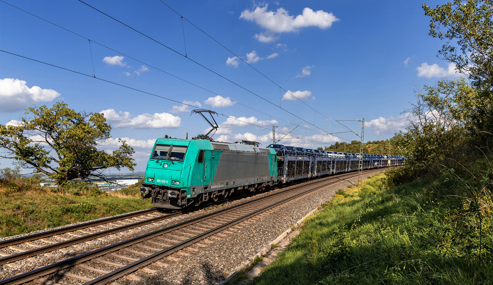 Grün-blau mit kleinem Durchblick