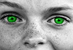 grüne Augen