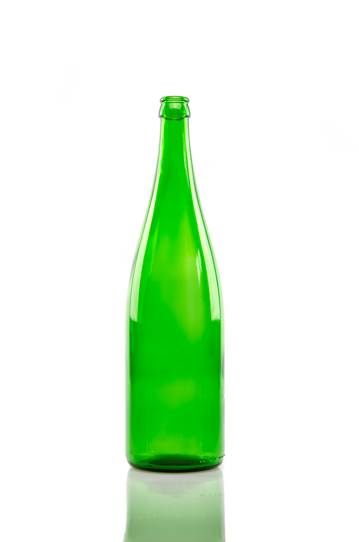Grüne Glasflasche