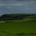 Grüne Landschaft und blauer Himmel