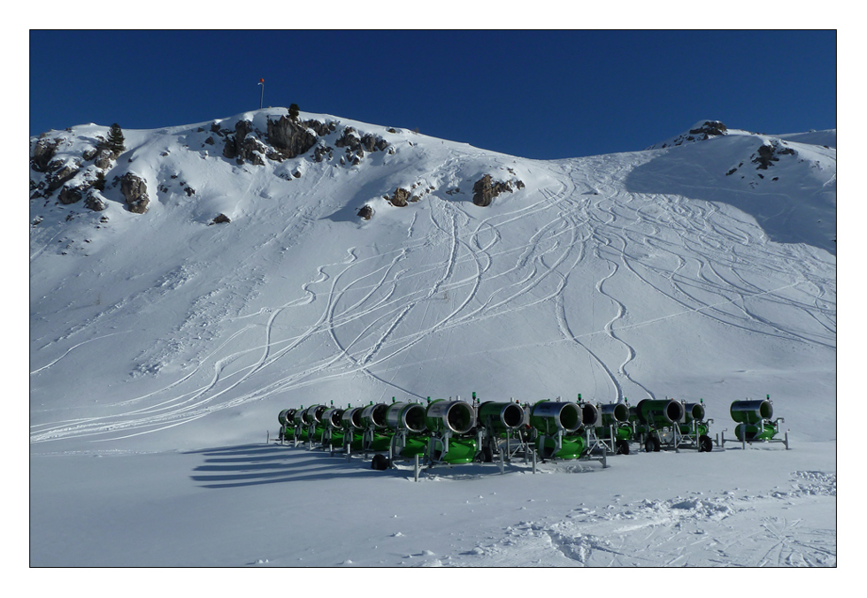 grüne Schneekanonen