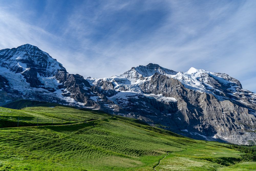 grüne Wiesen - eisige Berge