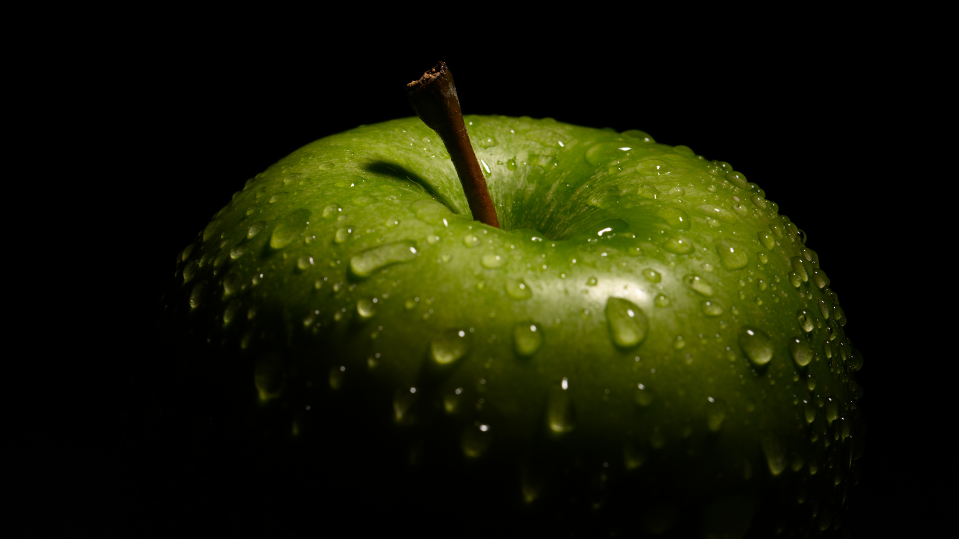 Grüner Apfel aus der Nähe