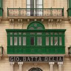 Grüner Balkon in Valletta