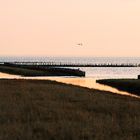 Grüner Strand am Abend