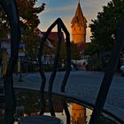 Grüner Turm mit Spiegelung