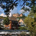 Grüner wehr mit Schloss Marburg 