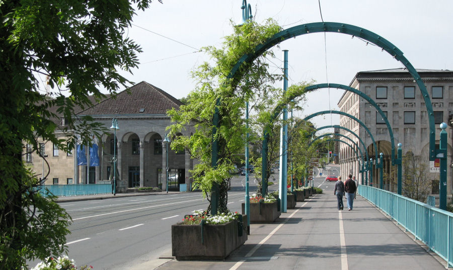 Grünes auf der Brücke