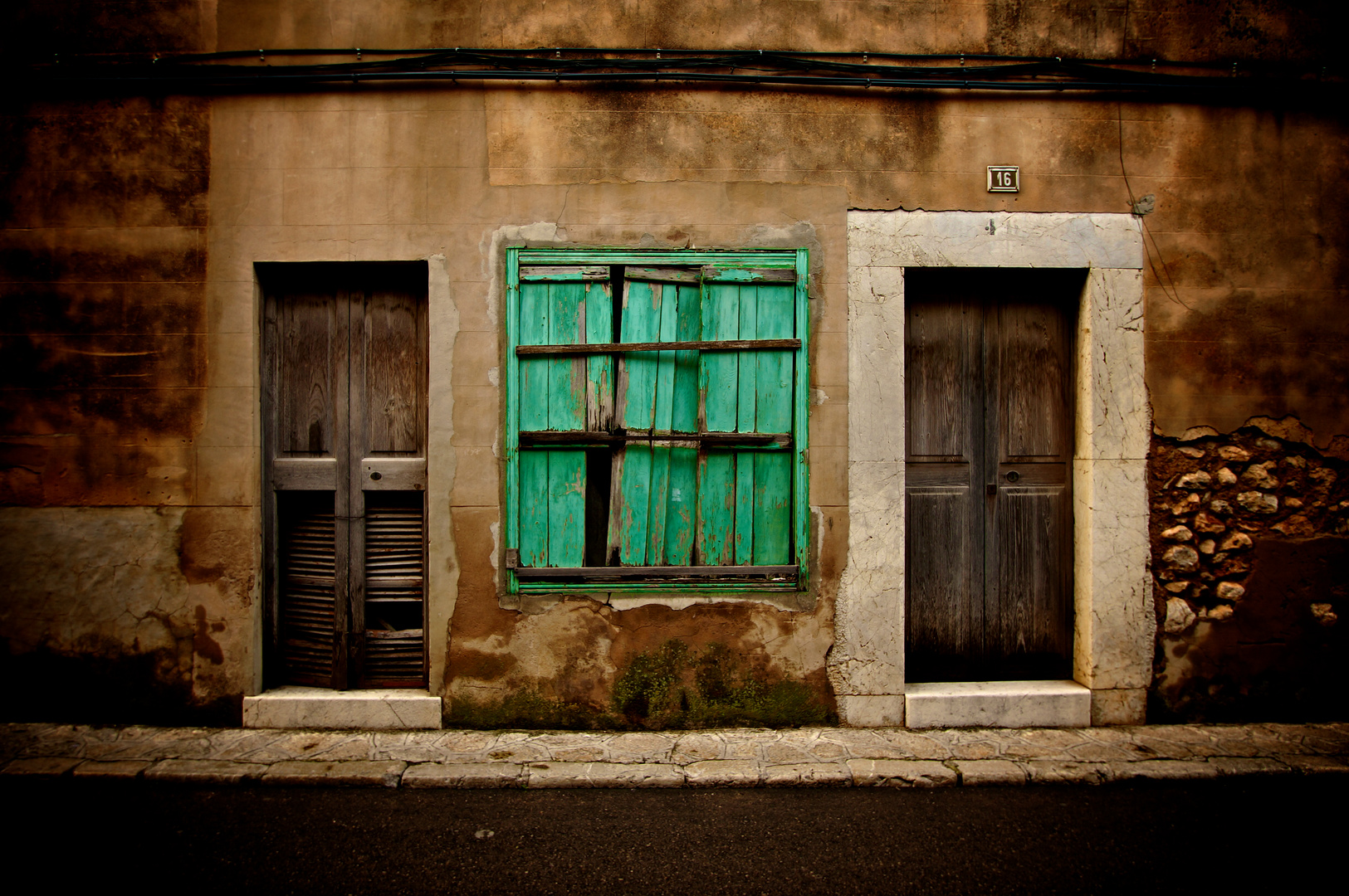 grünes fenster