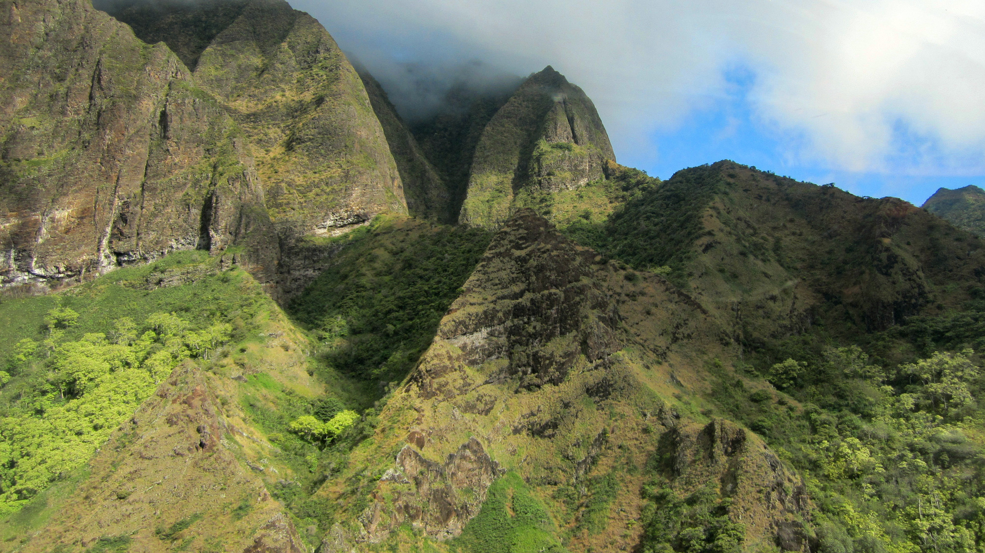 Grünes Hawaii aus einer besonderen Perspektive