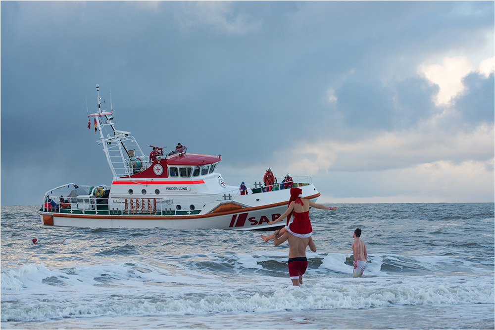 Grüsse vom Weihnachtsbaden in Westerland